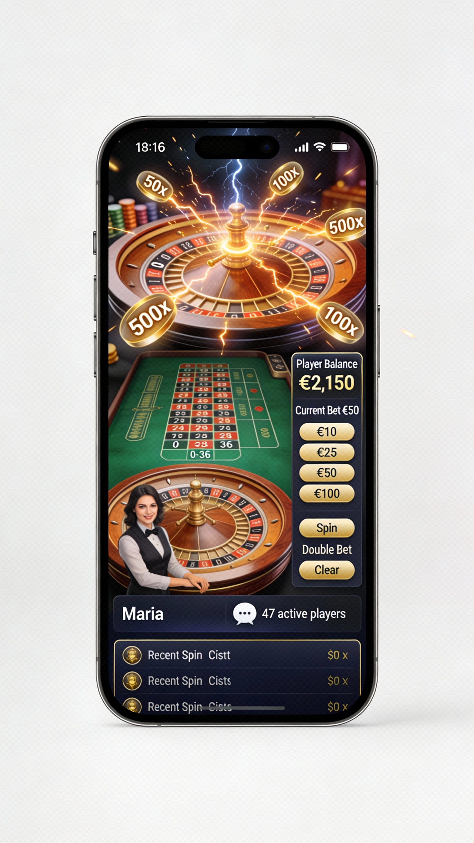Roulettino Slots Screen